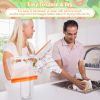Orange 12 Pack Reusable Food Storage Bags Stand Up - Leakproof Reusable Freezer Bags; 5 Reusable Gallon Bags + 4 Reusable Sandwich Bags + 3 Reusable S