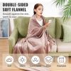 VEVOR Heated Blanket Electric Throw, 84" x 90" Queen Size, Soft Flannel Heating Blanket with 10 Hours Timer Auto-off & 5 Heating Levels, Dual Control,