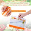 Orange 12 Pack Reusable Food Storage Bags Stand Up - Leakproof Reusable Freezer Bags; 5 Reusable Gallon Bags + 4 Reusable Sandwich Bags + 3 Reusable S
