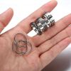 4Pcs Stainless Fidget Band Rings Spinner Rings for Women Mens Sun Moon Star Meditation Rings for Stress Relieving Set Size 9