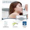 Memory Foam Neck Pillow,1 Piece Ergonomic Sleep Pillow Ideal for Side&Back Sleepers,Solid Color Pillow for Home,School,Dorm,Travel