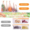 Orange 12 Pack Reusable Food Storage Bags Stand Up - Leakproof Reusable Freezer Bags; 5 Reusable Gallon Bags + 4 Reusable Sandwich Bags + 3 Reusable S