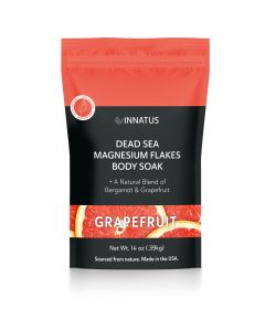 Pure Dead Sea Magnesium Flakes Restful Soak – Replenishing 14oz Bath Soak – Infused with Bergamot & Grapefruit Oils for Deep Relaxation, Muscle Relief