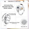 Fidget Spinner Rings for Women Men 316L Stainless Anxiety Rings for Stress Relieving Wedding Promise Rings Set Size 5