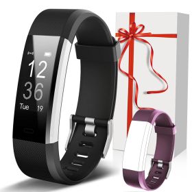 Fitness Tracker with Body Temperature Heart Rate Blood Pressure Blood Oxygen Sleep Monitor, Waterproof, 11 Sport Modes, Smart Bracelet for Facebook, T