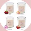 4x 3.5 oz/100 g Scented Candles; Natural Soy Candles Gift Set for Women; Scented Bath Yoga