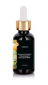 Breathe Essential Oil Blend – 1oz Pure Orange & Eucalyptus Essential Oil for Diffusers, Baths, & Massage – Energizing & Uplifting Aromatherapy for Rel