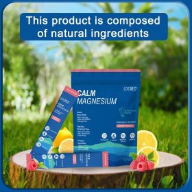 LOCRED Supercalm Powdered Drink Mix, Raspberry Lemonade, L Theanine, Ksm-66 Ashwagandha, Magnesium Glycinate, Vitamin D 3, Supplements for Relaxation