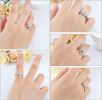 Fidget Spinner Rings for Women Men 316L Stainless Anxiety Rings for Stress Relieving Wedding Promise Rings Set Size 5