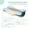 Memory Foam Neck Pillow,1 Piece Ergonomic Sleep Pillow Ideal for Side&Back Sleepers,Solid Color Pillow for Home,School,Dorm,Travel