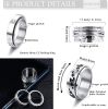 3Pcs Stress Relieving Meditation Spinner Ring Boho for Women Mens Stainless Fidget Band Cool Rings Moon Star Celtic Size 7