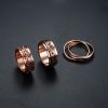 3 Pcs Spinner Rings for Women Stainless Fidget Band Rings Set Triple Interlocked Rolling Moon Star Womens Ring for Stress Relieving Wedding Promise Si
