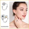 Fidget Spinner Rings for Women Men 316L Stainless Anxiety Rings for Stress Relieving Wedding Promise Rings Set Size 5