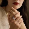 4Pcs Stainless Fidget Band Rings Spinner Rings for Women Mens Sun Moon Star Meditation Rings for Stress Relieving Set Size 9