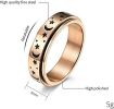 Stainless Steel Spinner Band Rotatable Ring For Women Men