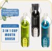 3 in 1 Tiny Bottle Cup Lid Detail Brush Straw Cleaner Tools